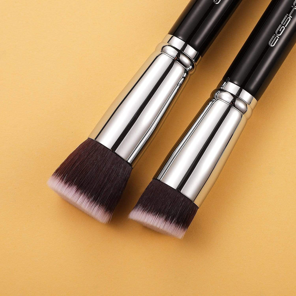 Premium 8 PCS SCULPT AND BLEND BRUSH KIT BRIGHT SILVER